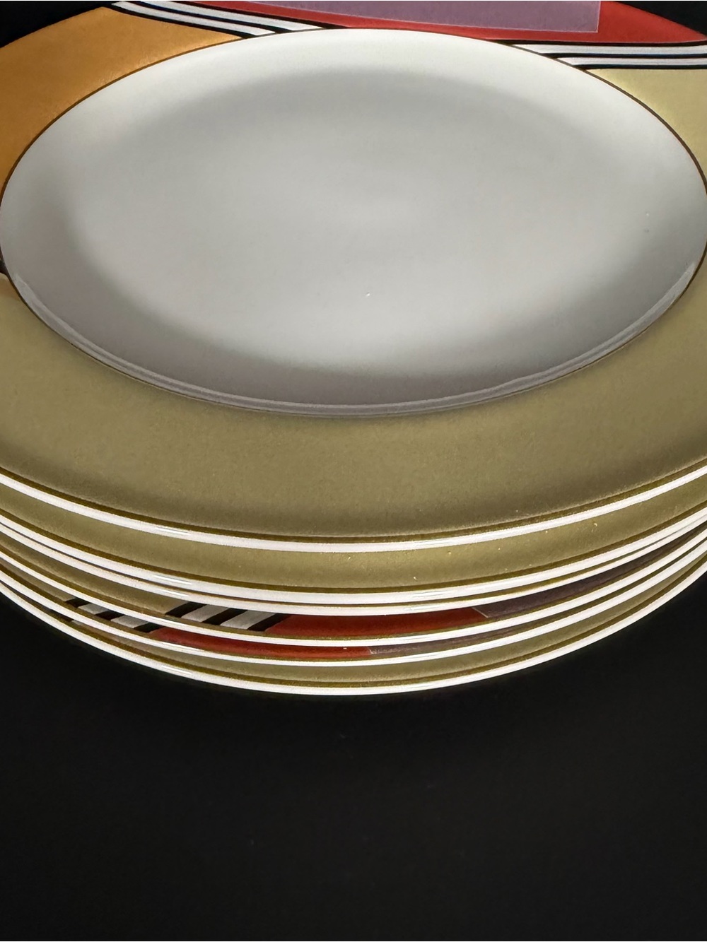 Studio Nova Eastside Red 11” Dinner Plates Set of 6 Y212 Discontinued